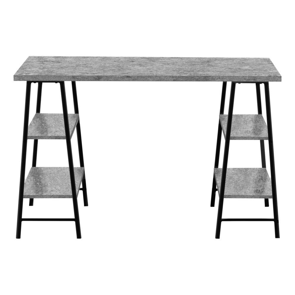 Yana - Computer Desk Home Office Laptop Storage Shelves 48"L Work Grey
