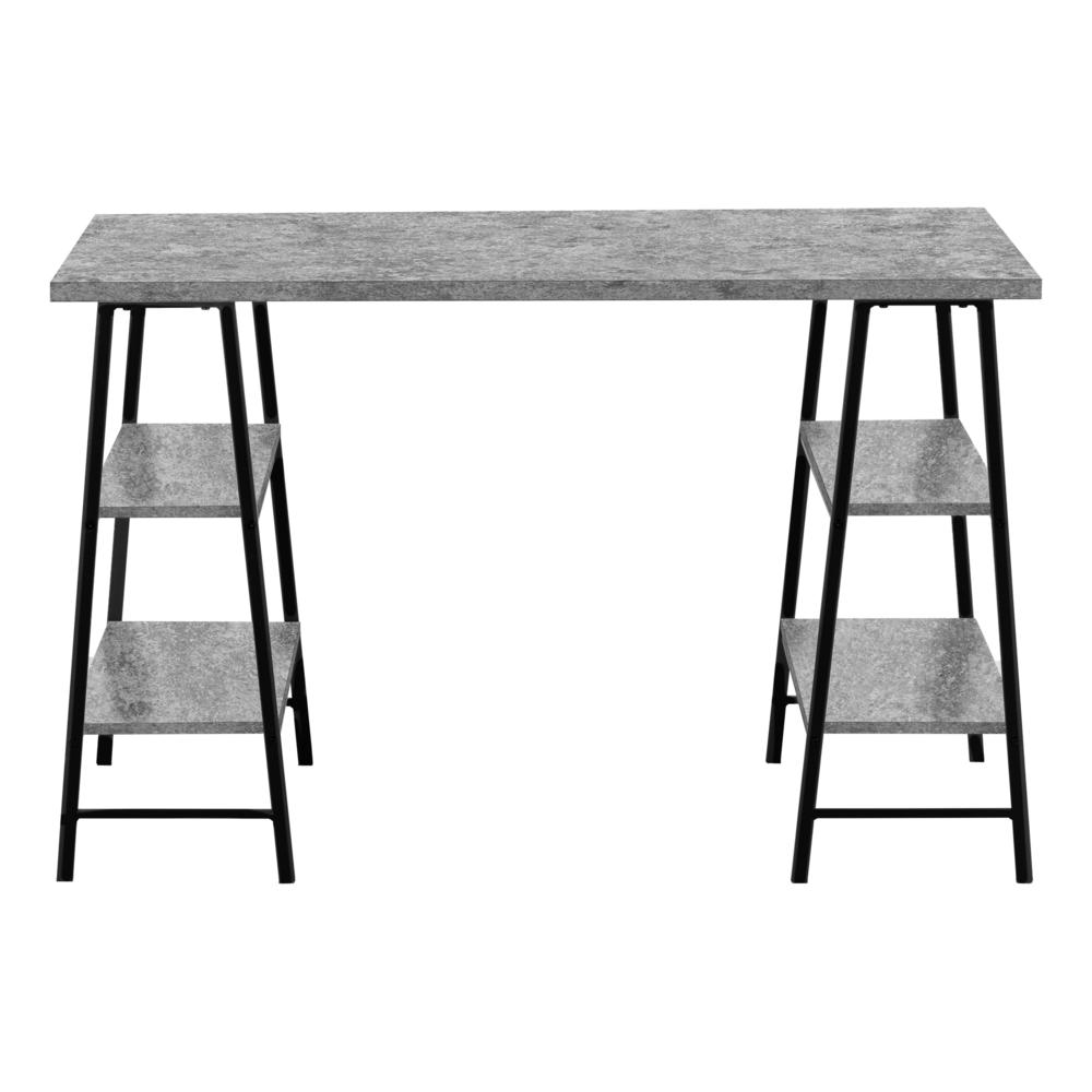 Yana - Computer Desk Home Office Laptop Storage Shelves 48"L Work Grey