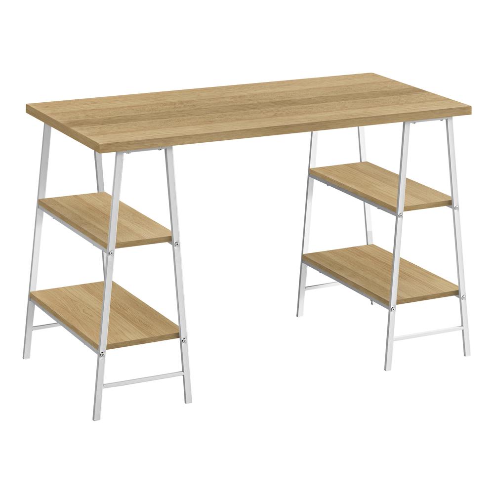 Celerina - Computer Desk Home Office Laptop Storage Shelves 48"L Work Natural