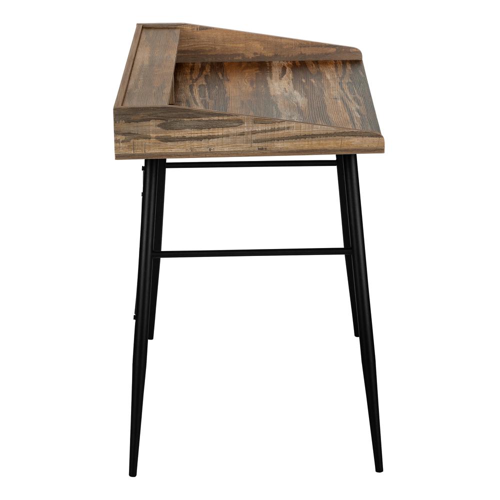 Zala - Computer Desk Home Office Laptop Storage Shelves 48"L Work Brown