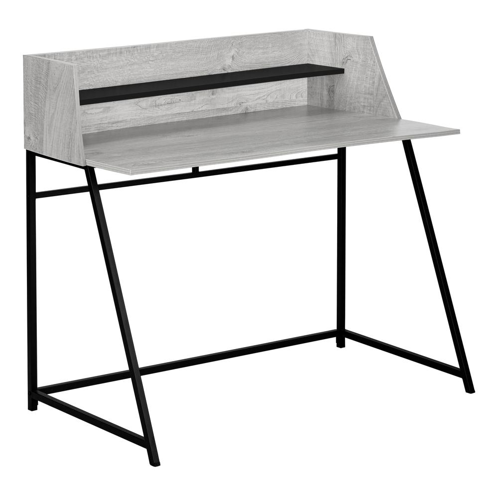 Linn - Computer Desk Home Office Laptop Storage Shelves 48"L Work Grey