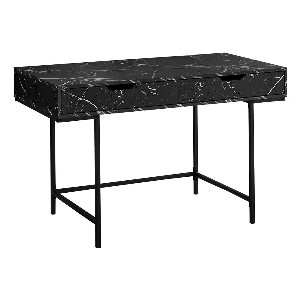 Saul - Computer Desk Home Office Laptop Storage Drawers 48"L Work Black