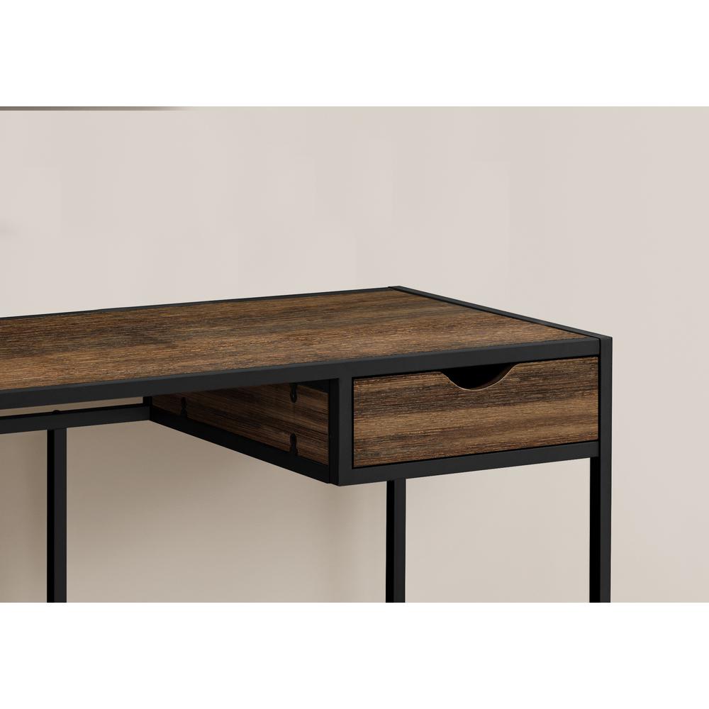 Landry - Computer Desk Home Office Laptop Storage Drawer 42"L Work Brown