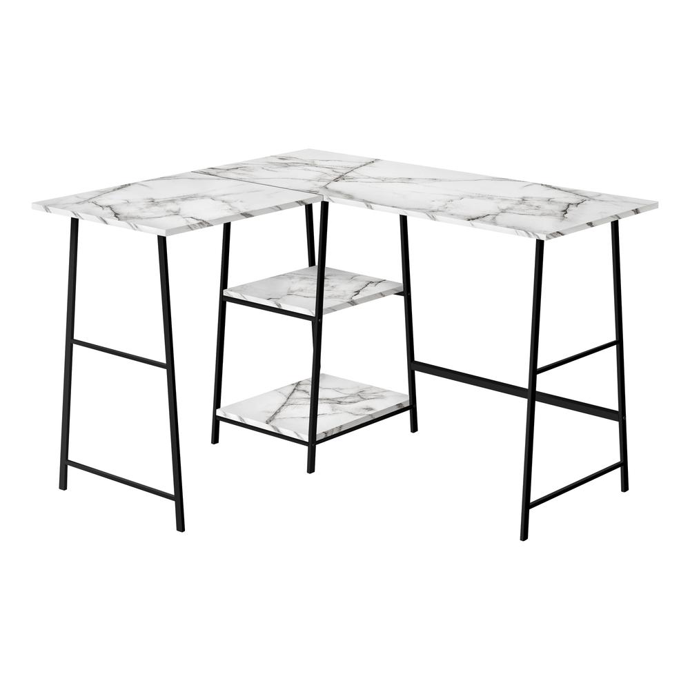 Hallie - Computer Desk Home Office Corner Storage Shelves 48"L L Shape