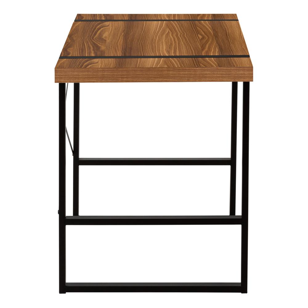 Dacian - Computer Desk Home Office Laptop 48"L Work Walnut Laminate Black
