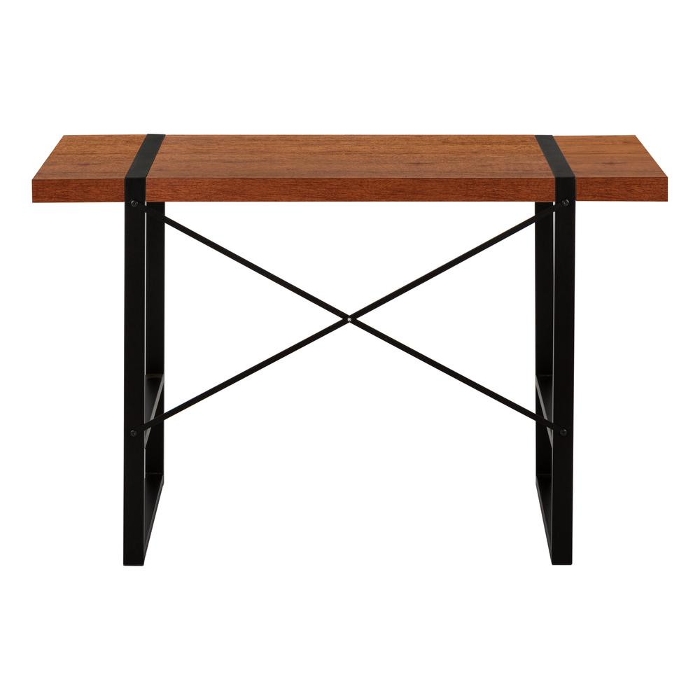 Fields - Computer Desk Home Office Laptop 48"L Work Brown Laminate Black