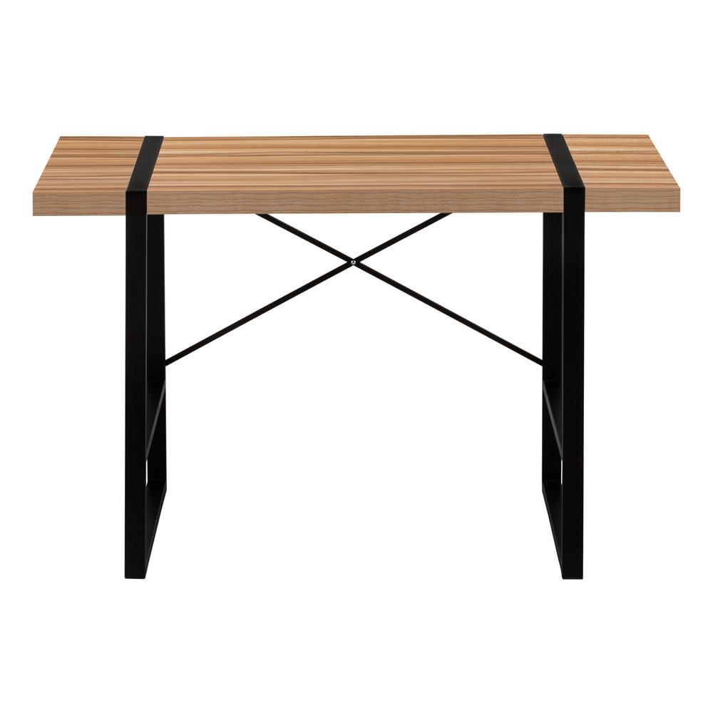Gideon - Computer Desk Home Office Laptop 48"L Work Brown Laminate Black