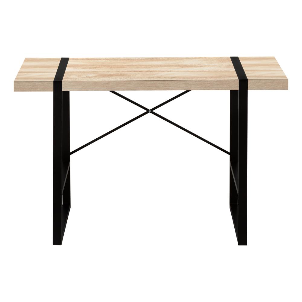 Rosa - Computer Desk Home Office Laptop 48"L Work Natural Laminate Black