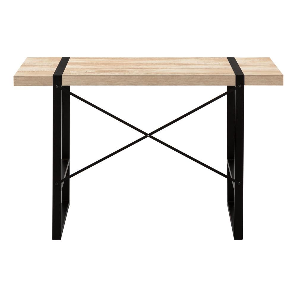 Rosa - Computer Desk Home Office Laptop 48"L Work Natural Laminate Black