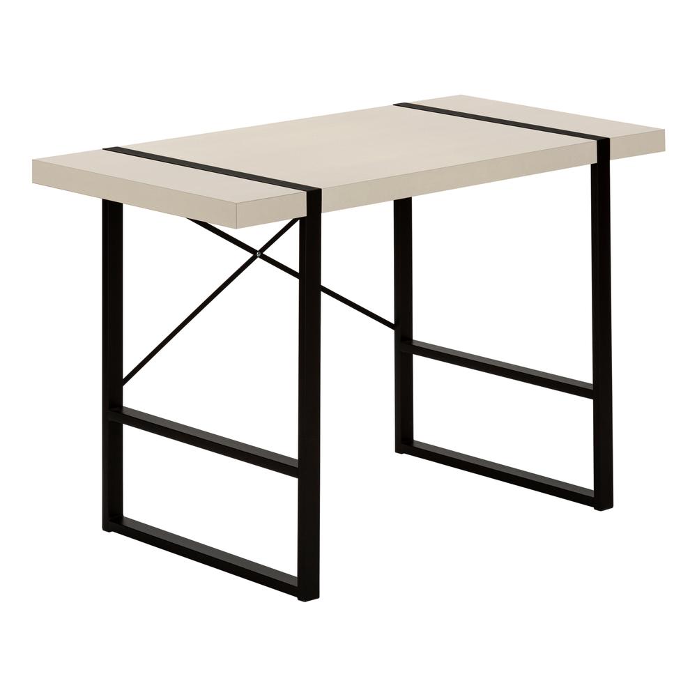 Suvi - Computer Desk Home Office Laptop 48"L Work Beige Laminate Black