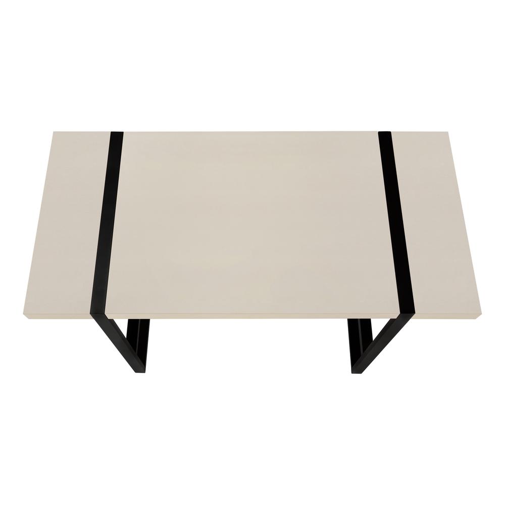 Suvi - Computer Desk Home Office Laptop 48"L Work Beige Laminate Black