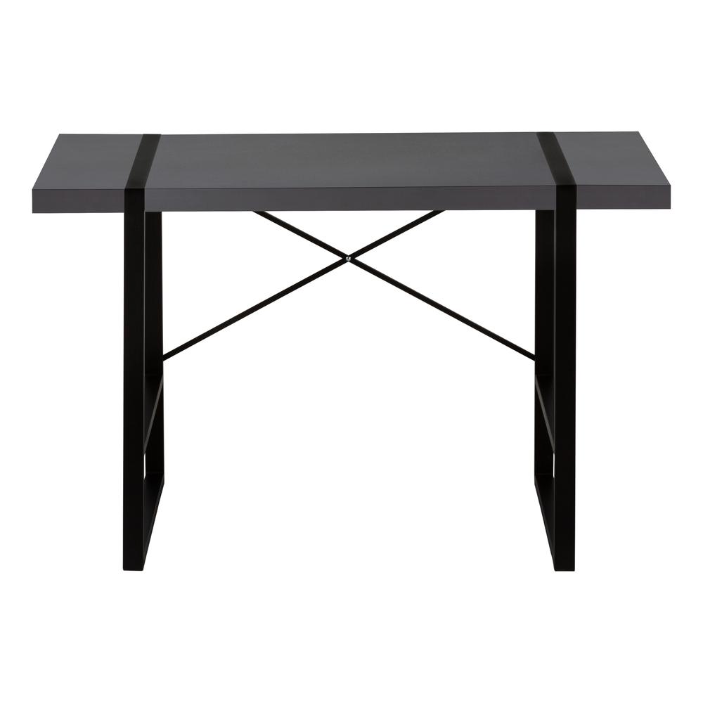 Galia - Computer Desk Home Office Laptop 48"L Work Grey Laminate Black