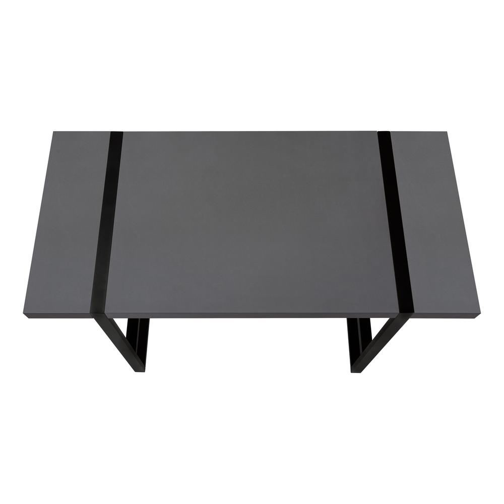 Galia - Computer Desk Home Office Laptop 48"L Work Grey Laminate Black
