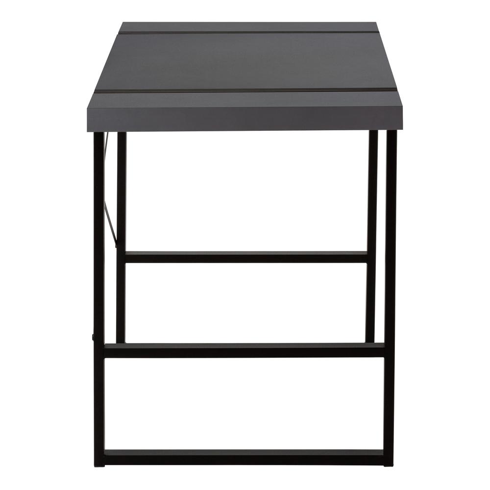 Galia - Computer Desk Home Office Laptop 48"L Work Grey Laminate Black