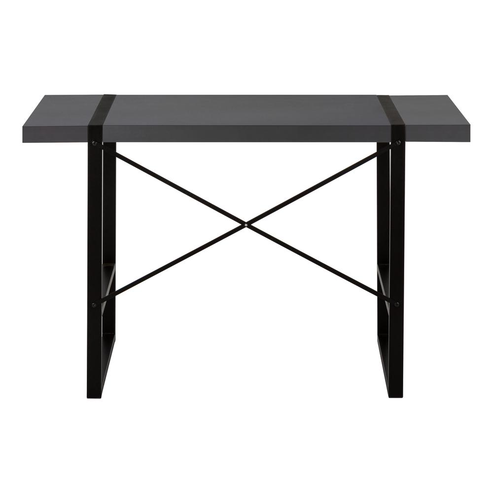 Galia - Computer Desk Home Office Laptop 48"L Work Grey Laminate Black