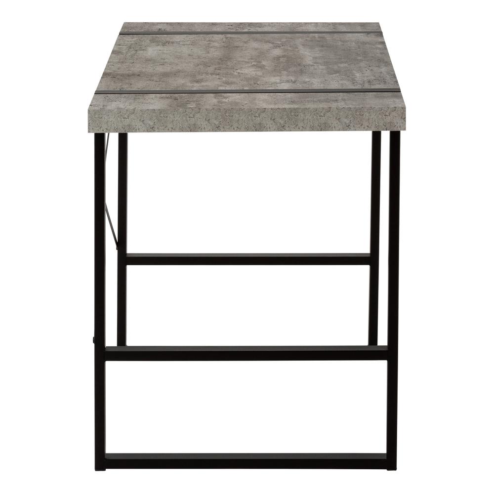 Beagan - Computer Desk Home Office Laptop 48"L Work Grey Laminate Black