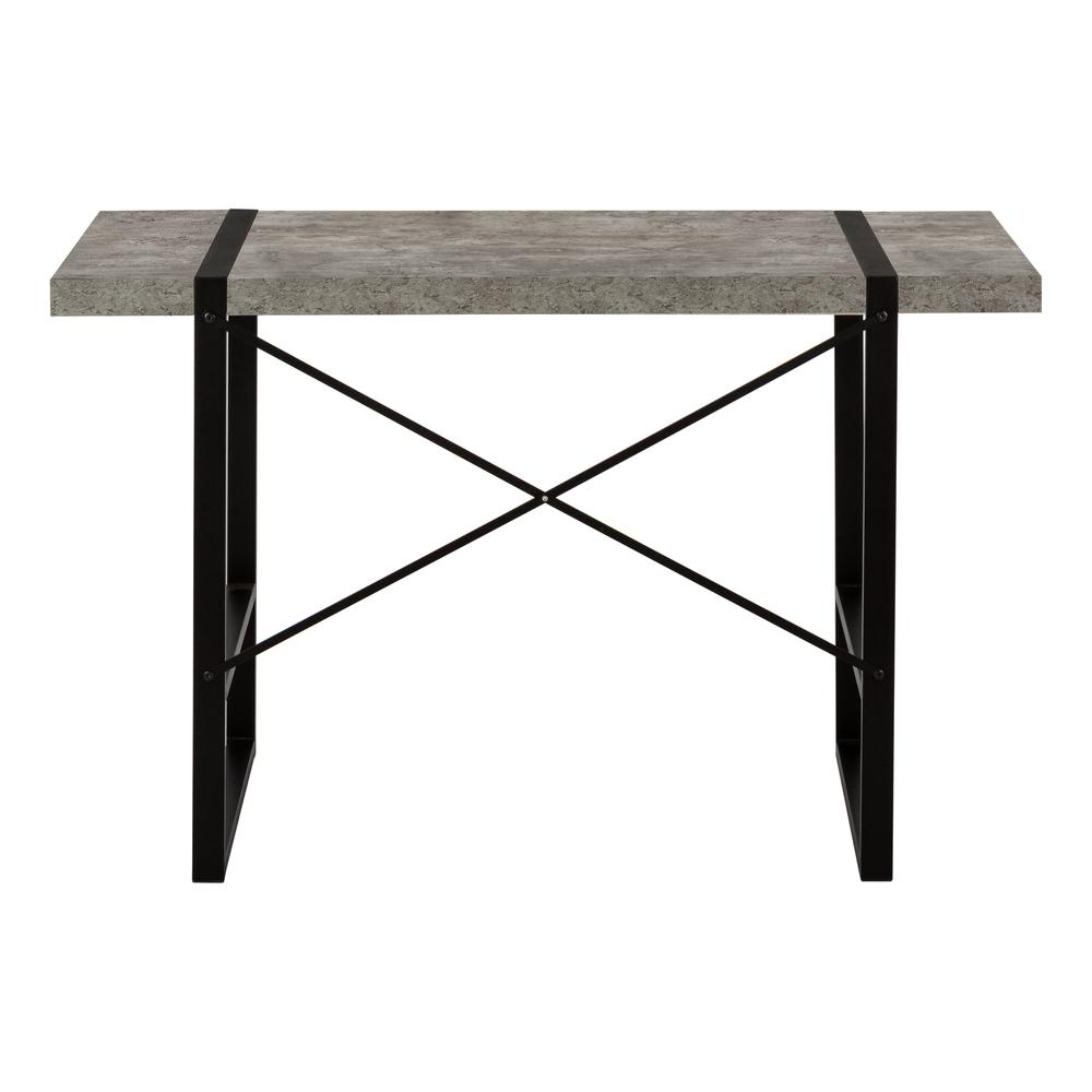 Beagan - Computer Desk Home Office Laptop 48"L Work Grey Laminate Black