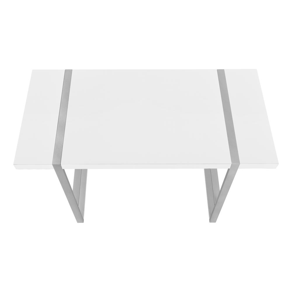Salma - Computer Desk Home Office Laptop 48"L Work White Laminate Grey