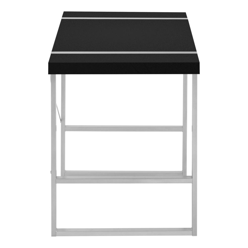 Hancock - Computer Desk Home Office Laptop 48"L Work Black Laminate Grey
