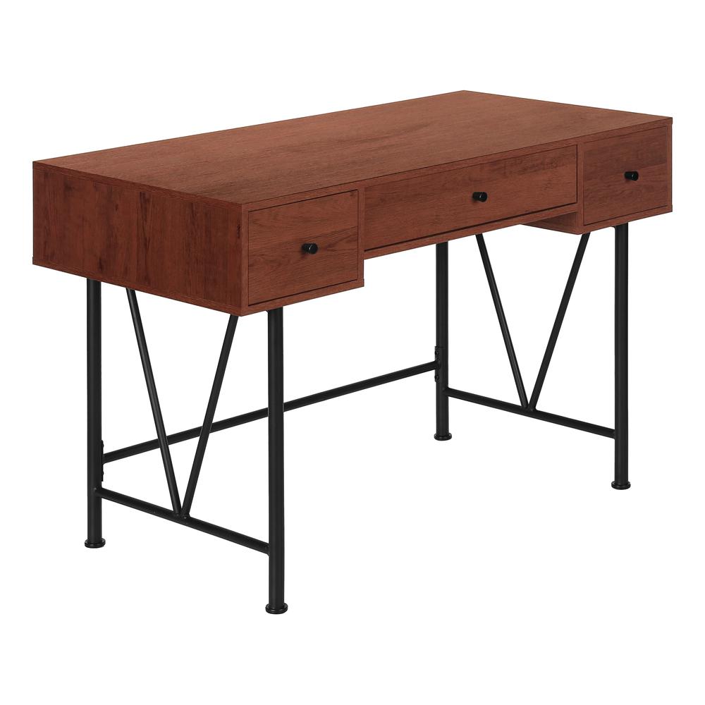 Tarmon - Computer Desk Home Office Laptop Storage Drawers 48"L Work Brown