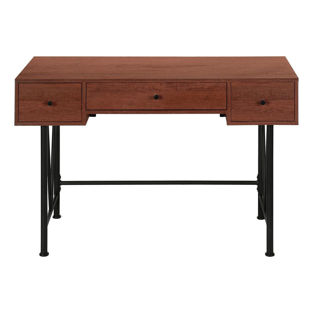 Tarmon - Computer Desk Home Office Laptop Storage Drawers 48"L Work Brown