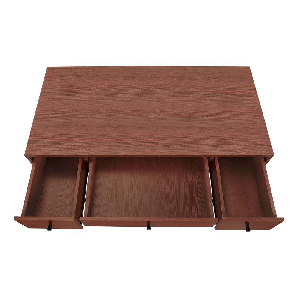 Tarmon - Computer Desk Home Office Laptop Storage Drawers 48"L Work Brown
