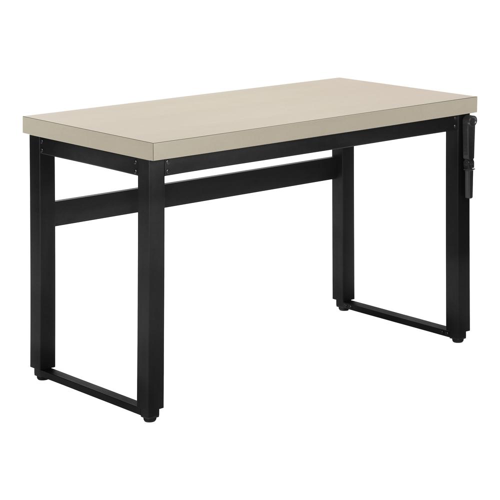 Dena - Computer Desk Home Office Standing Adjustable 48"L Work Laptop Beige