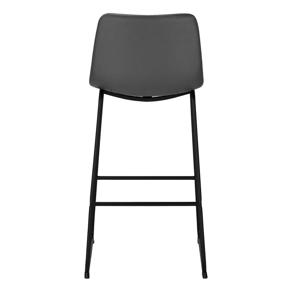 Redell - Office Chair Bar Height Standing Computer Desk Work Grey Leather