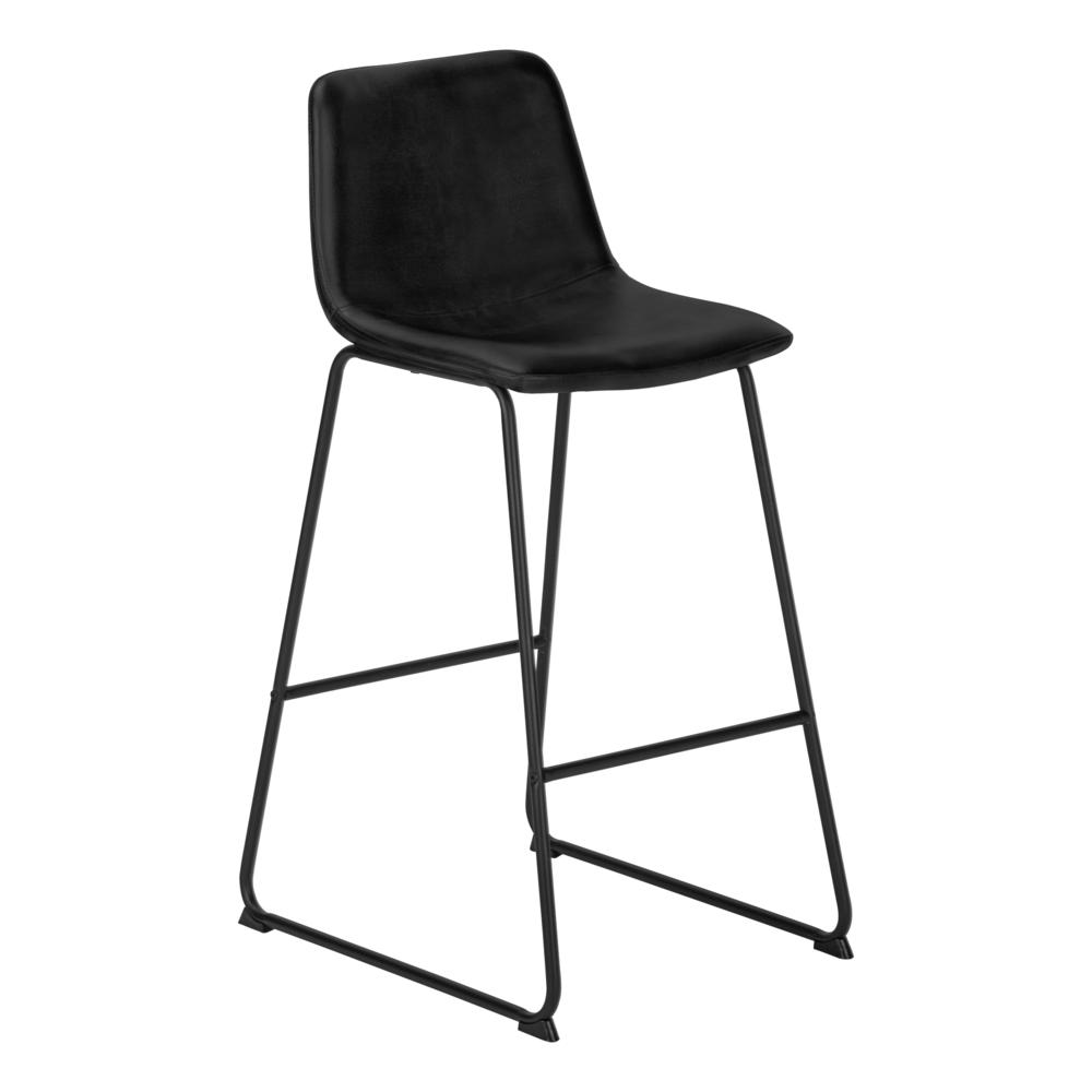 Caelia - Office Chair Bar Height Standing Computer Desk Work Black Leather