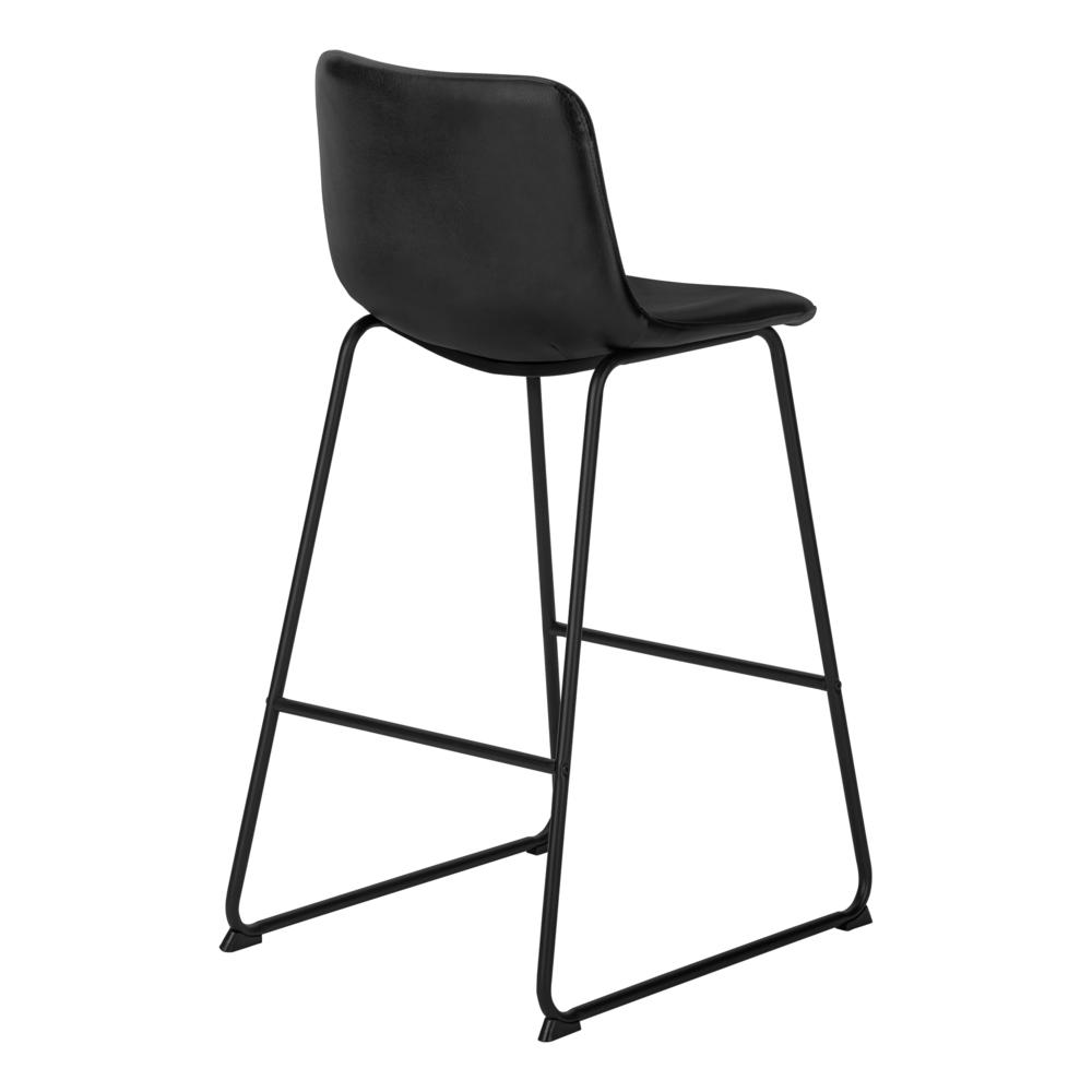 Caelia - Office Chair Bar Height Standing Computer Desk Work Black Leather