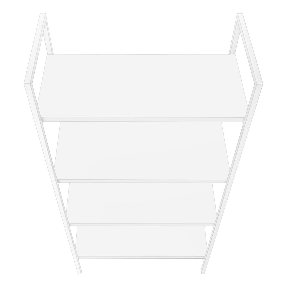 Sakina - Bookshelf Bookcase 4 Tier 48"H Office Bedroom White Laminate White