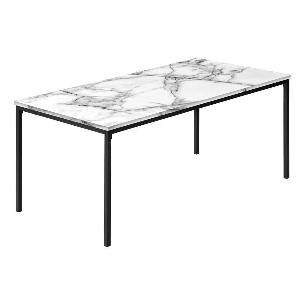Rinjani - Table Set 3pcs Set Coffee End Black Metal White Marble