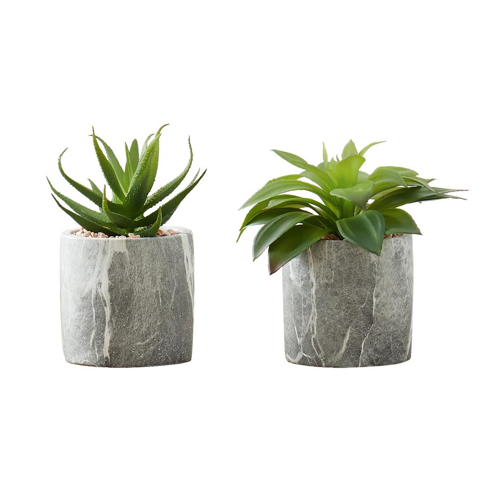 Babette - Artificial Plant 6" Tall Succulent Indoor Faux Fake Table Greenery