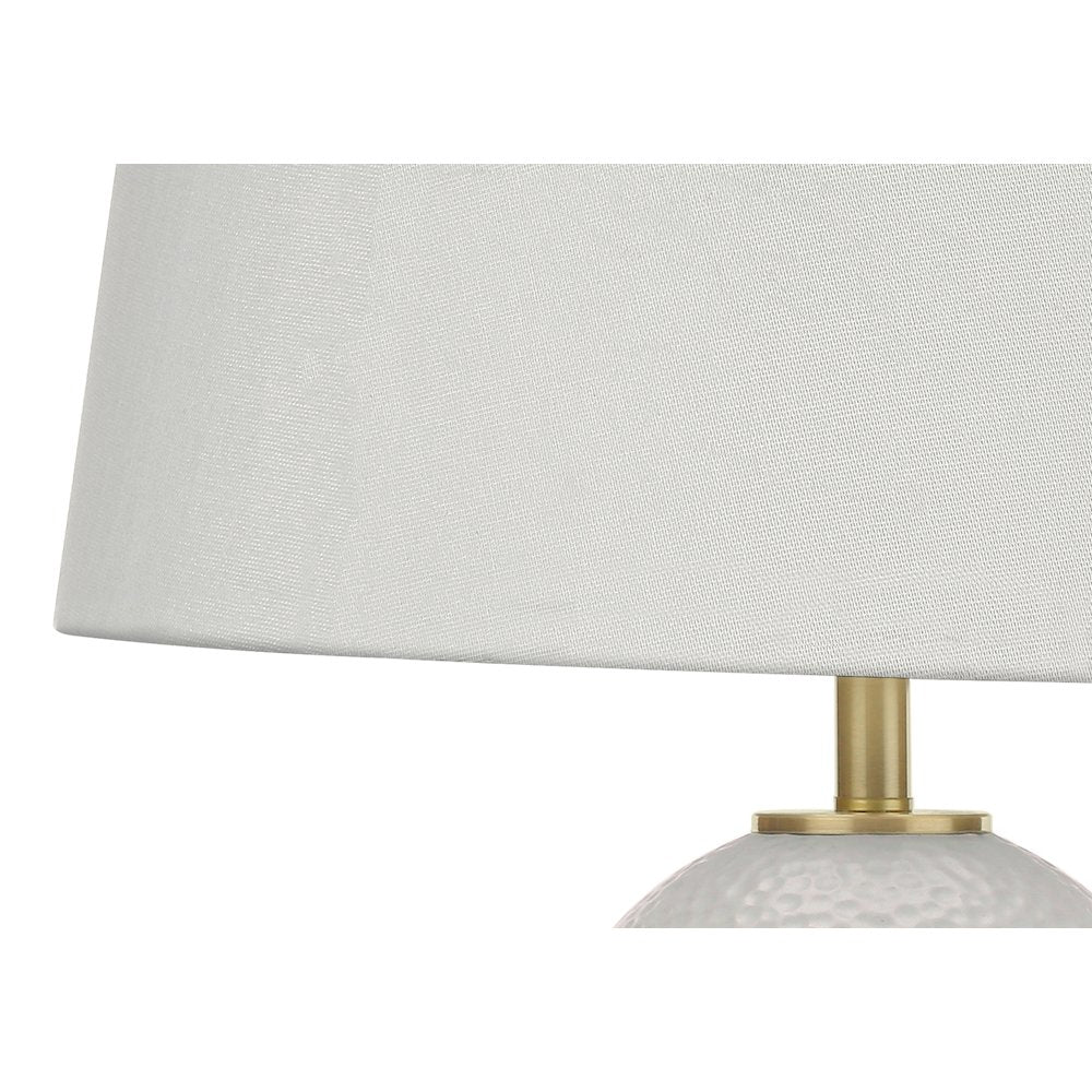 Delfina - Lighting 26"H Table Lamp White Ceramic Ivory / Cream Shade