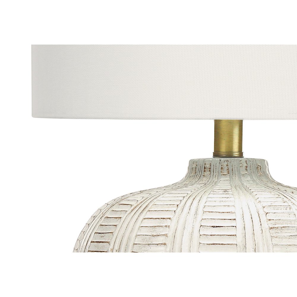 Pelleas - Lighting 21"H Table Lamp Ivory / Cream Shade Cream Resin