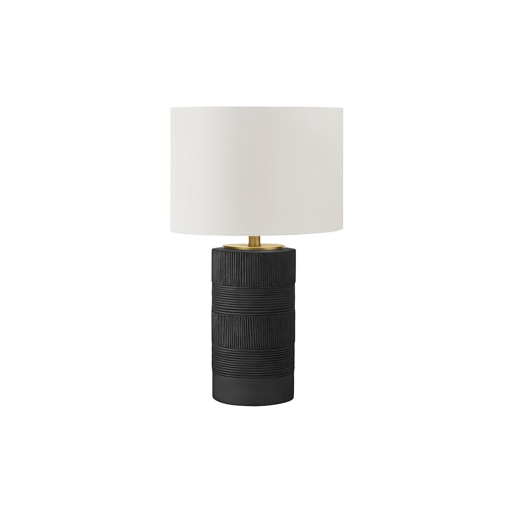 Jerilyn - Lighting 24"H Table Lamp Black Resin Ivory / Cream Shade