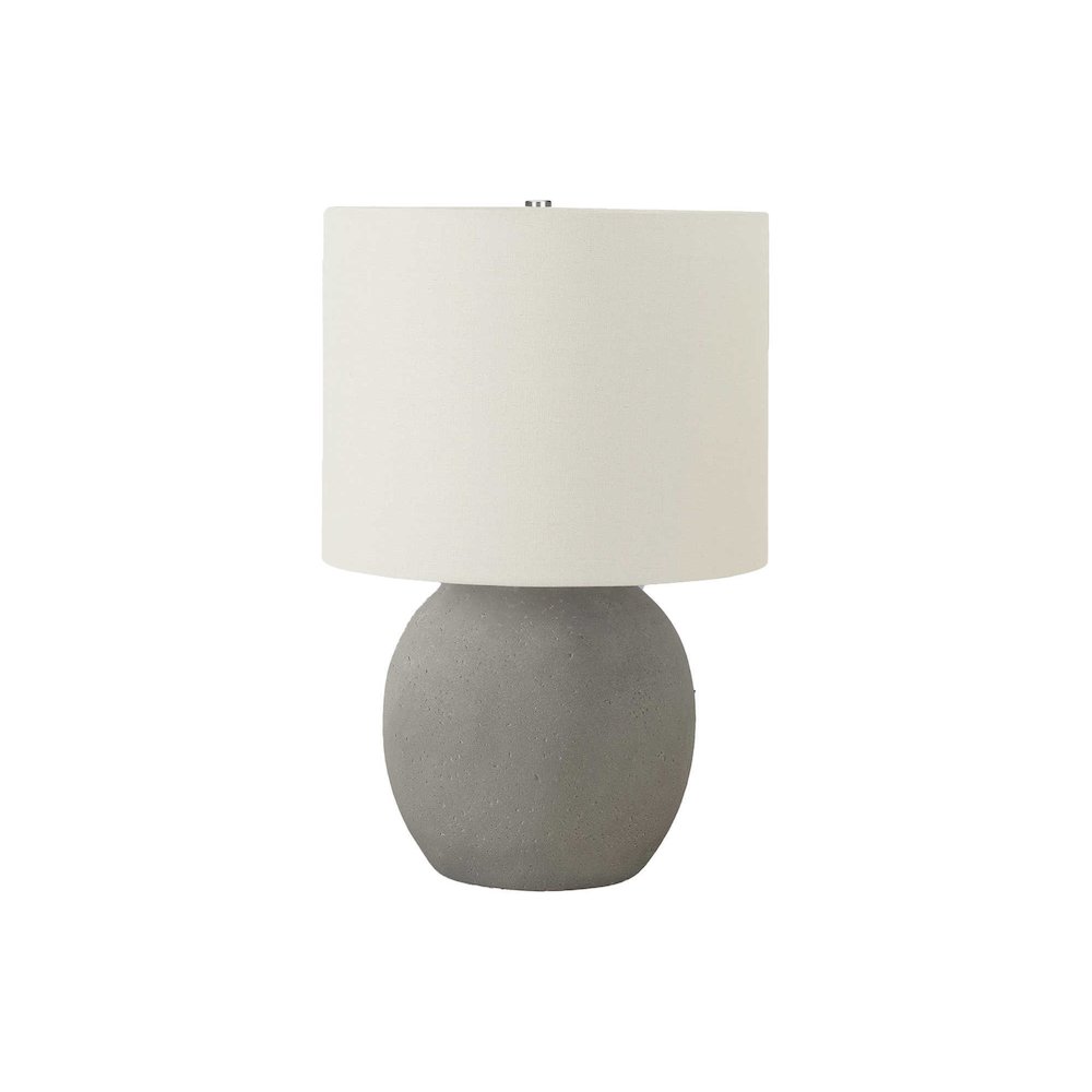 Didrika - Lighting 20"H Table Lamp Grey Concrete Ivory / Cream Shade