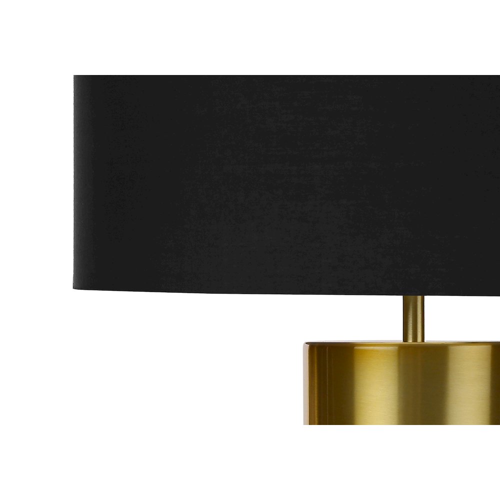 Feronia - Lighting 25"H Table Lamp Black Concrete Black Shade Contemporary