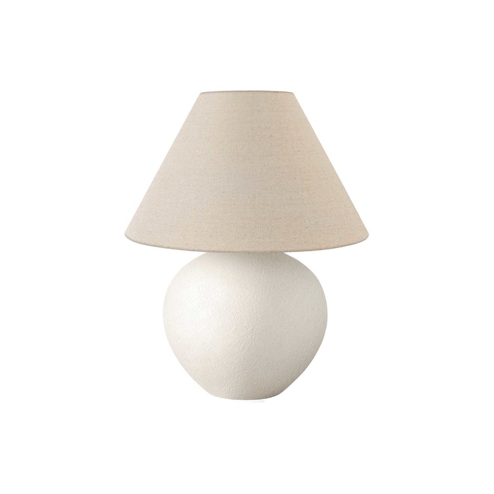 Quintus - Lighting 16"H Table Lamp Cream Shade Cream Ceramic Contemporary