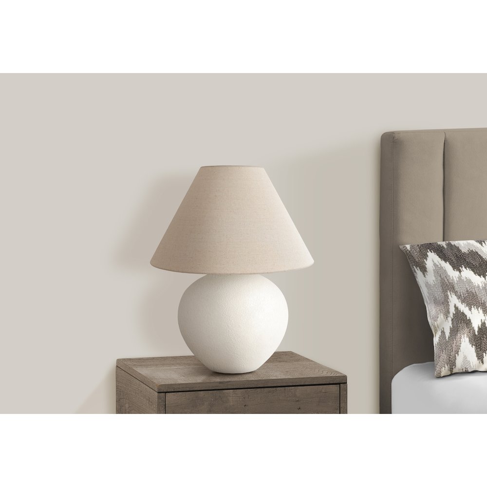 Quintus - Lighting 16"H Table Lamp Cream Shade Cream Ceramic Contemporary