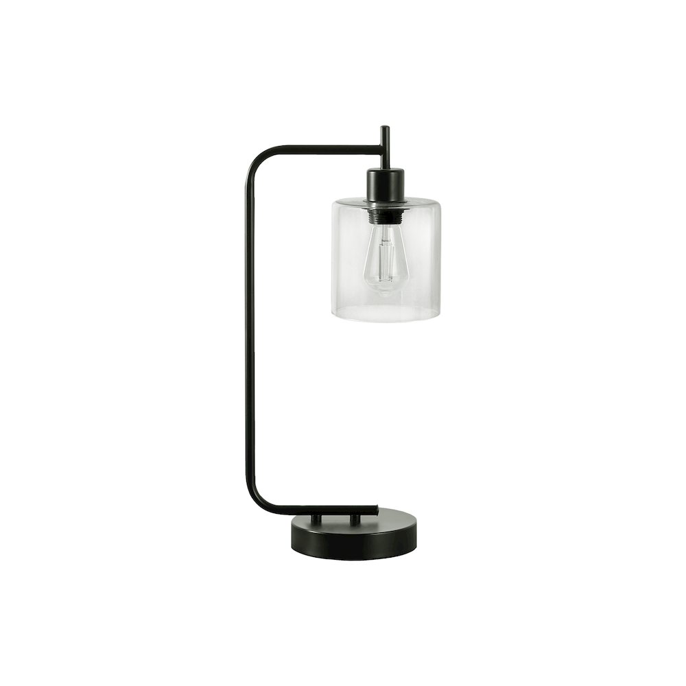 Marella - Lighting 20"H Table Lamp Usb Port Included Black Metal Glass