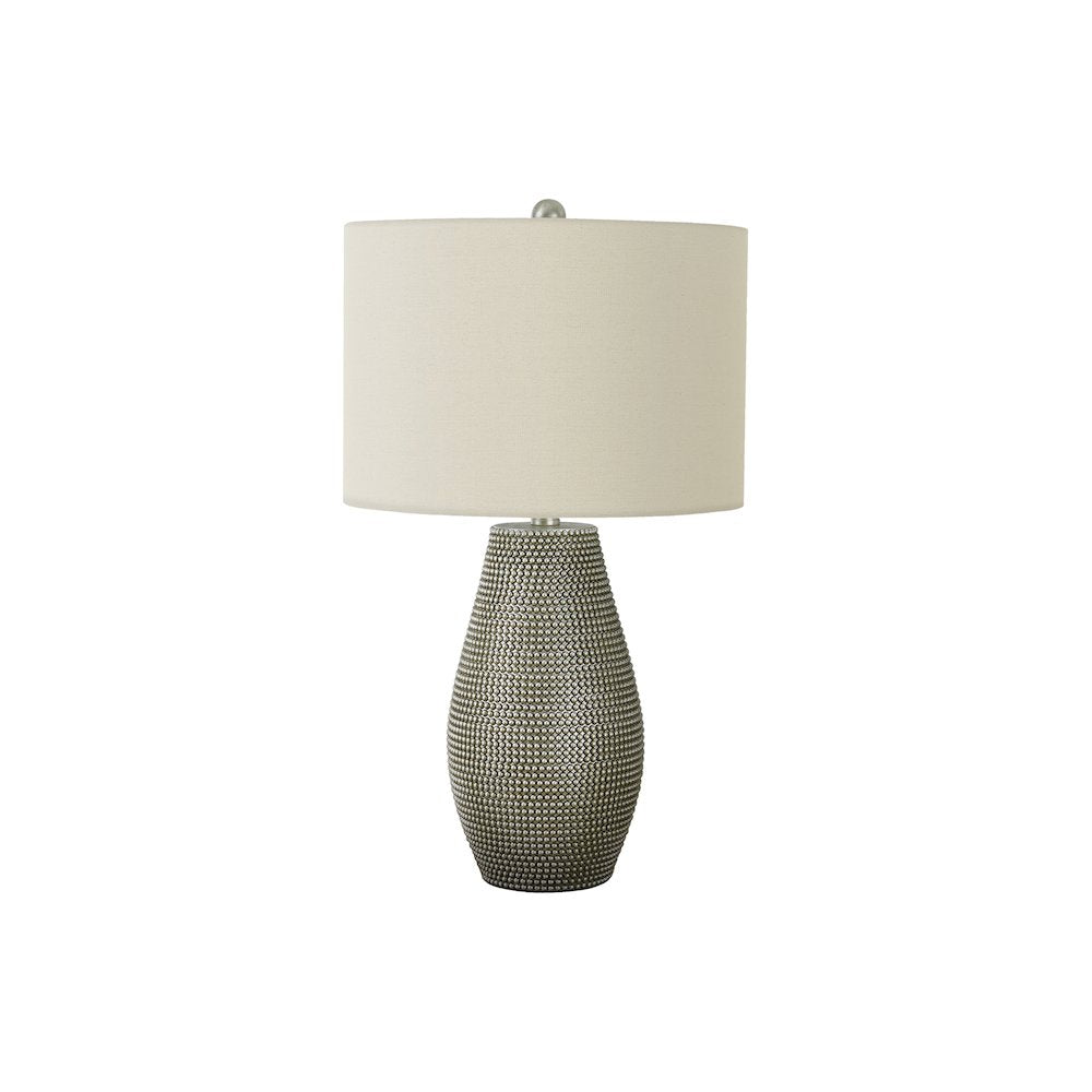 Dalinda - Lighting 24"H Table Lamp Grey Resin Ivory / Cream Shade