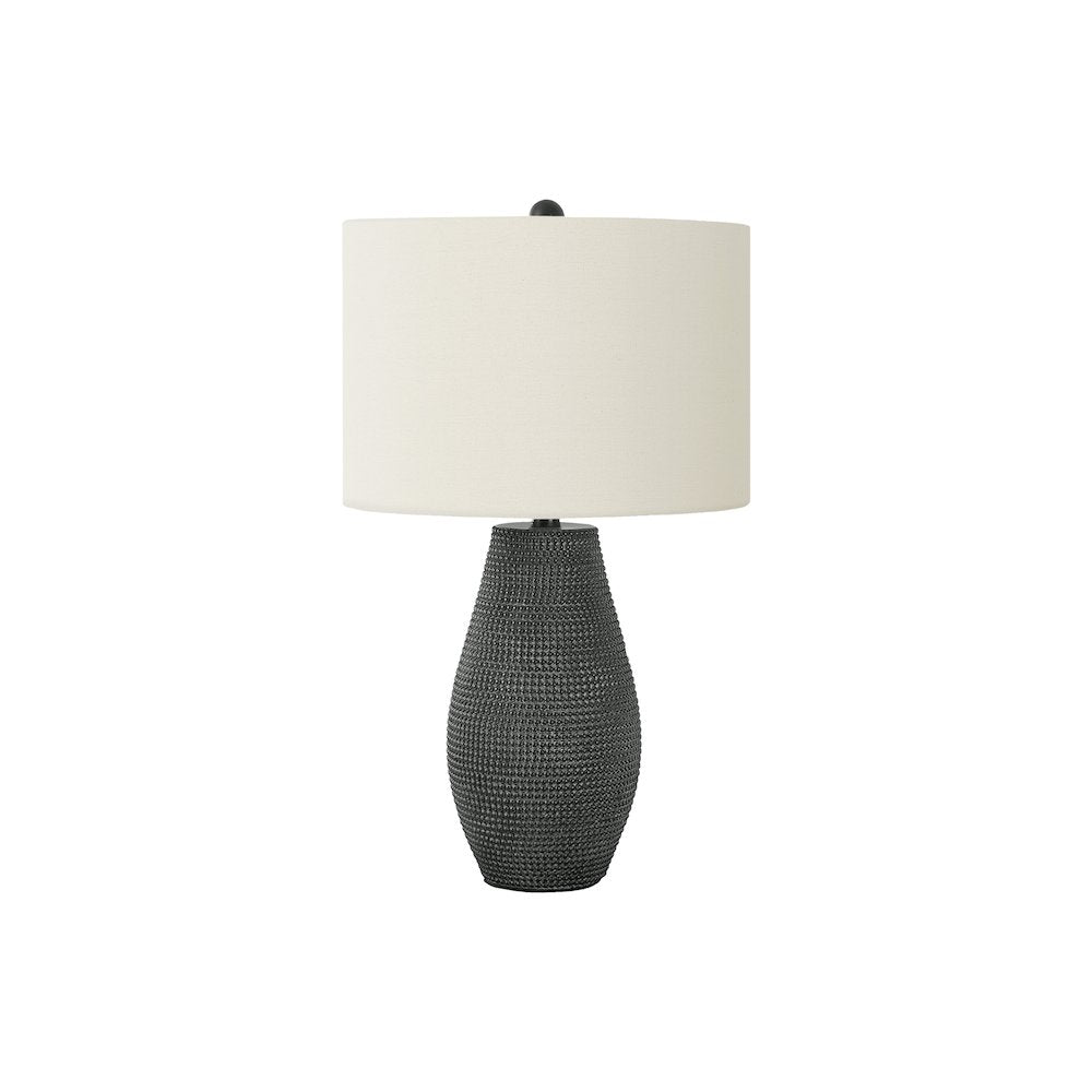 Wakana - Lighting 24"H Table Lamp Black Resin Ivory / Cream Shade