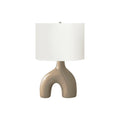 Finlay - Lighting 25"H Table Lamp Brown Ceramic Ivory / Cream Shade
