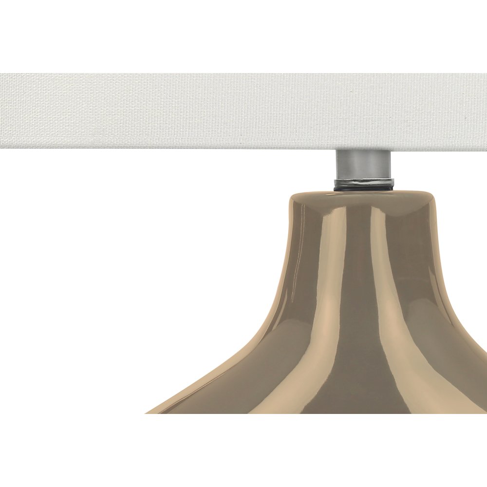 Finlay - Lighting 25"H Table Lamp Brown Ceramic Ivory / Cream Shade