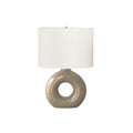 Hecate - Lighting 24"H Table Lamp Brown Ceramic Ivory / Cream Shade