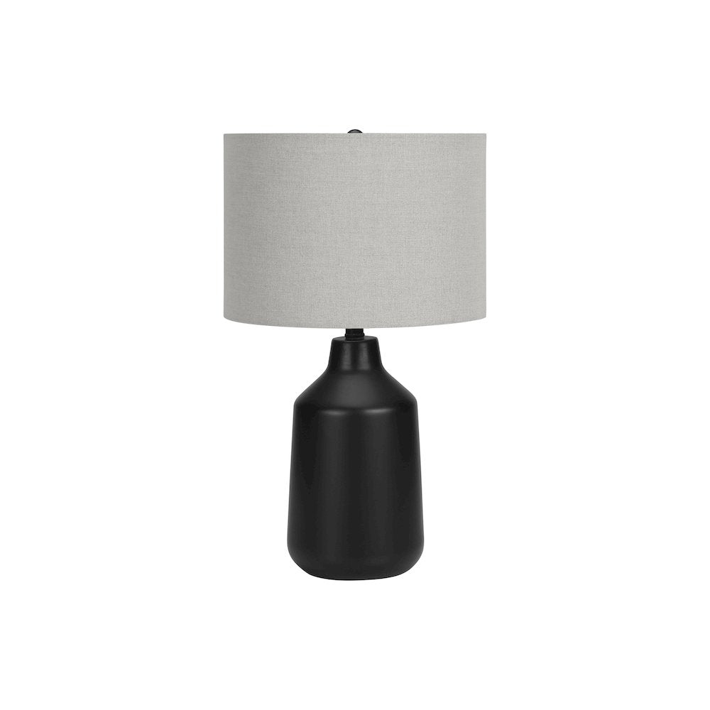 Bonilla - Lighting 24"H Table Lamp Black Concrete Grey Shade Contemporary