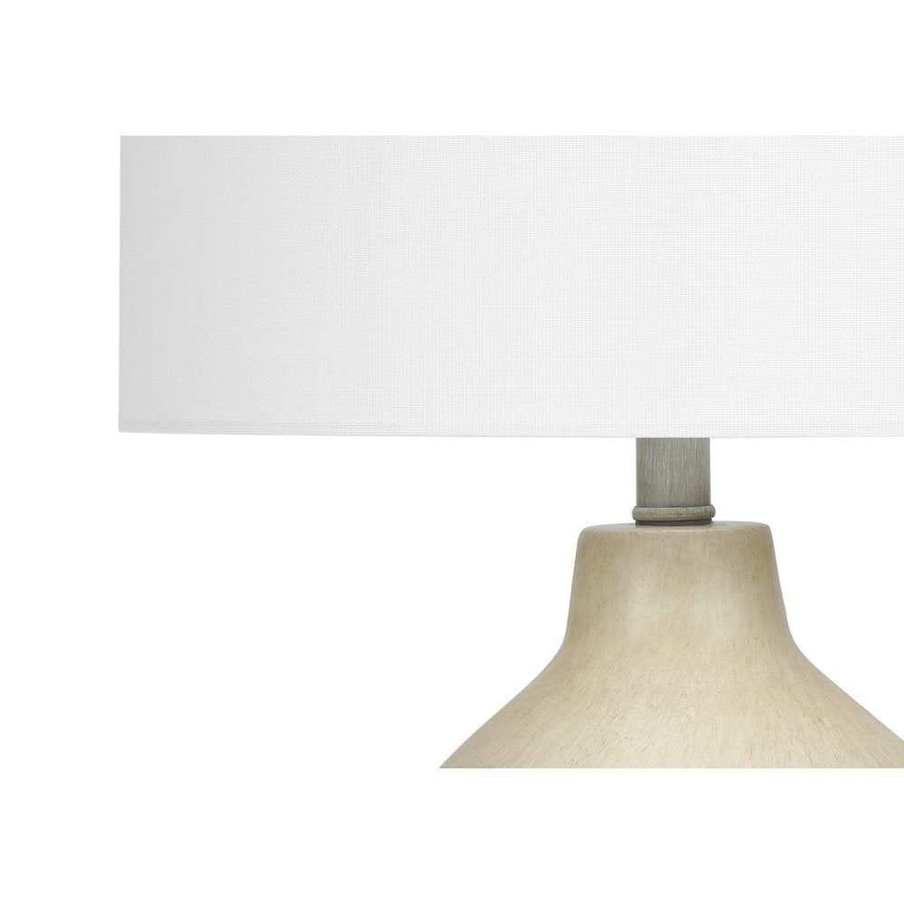 Rowanne - Lighting 24"H Table Lamp Beige Concrete Ivory / Cream Shade