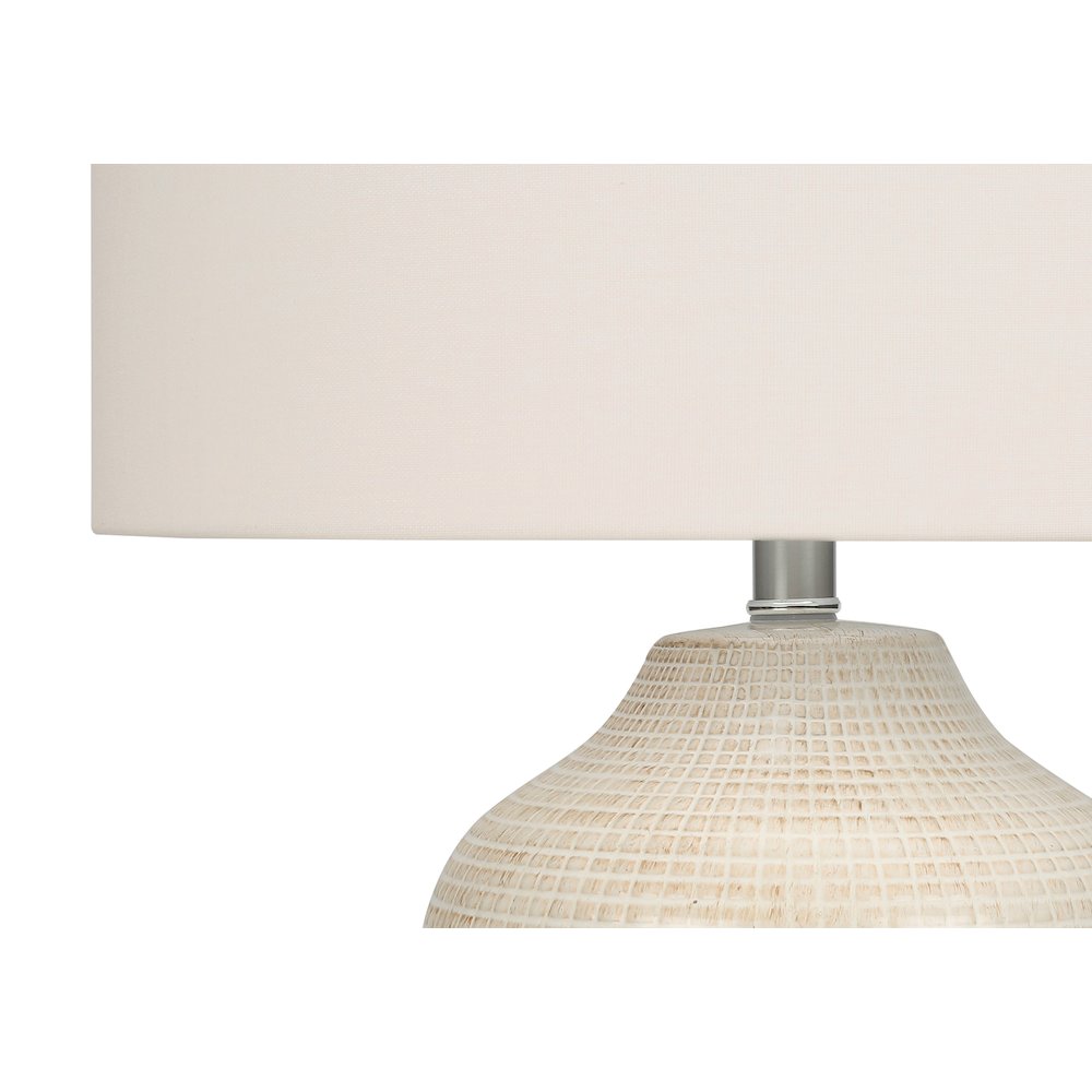 Prisca - Lighting 26"H Table Lamp Cream Ceramic Ivory / Cream Shade