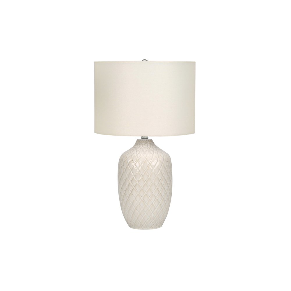 Palm - Lighting 25"H Table Lamp Cream Ceramic Ivory / Cream Shade